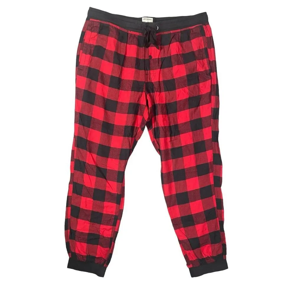 American Eagle‎ Outfitters Mens AE Plaid Flannel PJ Pant Buffalo Red Check SZ XL